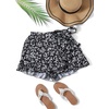 image:imageMakeMeChic Womens Boho Casual Mini Shorts Cute Floral Ruffle Skorts High Waisted Flowy Skirts Summer Vacation ShortsBlack a