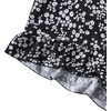 image:imageMakeMeChic Womens Boho Casual Mini Shorts Cute Floral Ruffle Skorts High Waisted Flowy Skirts Summer Vacation ShortsBlack a