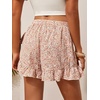 image:imageMakeMeChic Womens Boho Casual Mini Shorts Cute Floral Ruffle Skorts High Waisted Flowy Skirts Summer Vacation ShortsMulti a