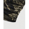 image:imageMakeMeChic Womens Camo Micro Shorts Sparkly Rhinestone Ruched Low Rise Skinny Y2k Hot PantsArmy Green