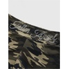 image:imageMakeMeChic Womens Camo Micro Shorts Sparkly Rhinestone Ruched Low Rise Skinny Y2k Hot PantsArmy Green