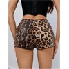 image:imageMakeMeChic Womens Cheetah Print Micro Shorts Sequin Sparkly Leopard Shorts Low Rise Y2k Mini Rave Club OutfitsBrown