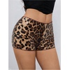 image:imageMakeMeChic Womens Cheetah Print Micro Shorts Sequin Sparkly Leopard Shorts Low Rise Y2k Mini Rave Club OutfitsBrown
