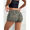 image:imageMakeMeChic Womens Cheetah Print Shorts Mini Ruffle Shorts Bloomers Micro BoyshortsGreen
