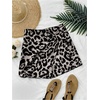 image:imageMakeMeChic Womens Cheetah Print Shorts Wrap Front Twist High Waist Zip Y2k Skorts ShortsGrey