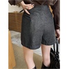 image:imageMakeMeChic Womens Denim Shorts Wrap Tie Wide Leg Summer Y2K Jean Skorts with PocketBlack