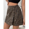 image:imageMakeMeChic Womens Denim Shorts Wrap Tie Wide Leg Summer Y2K Jean Skorts with PocketBrown