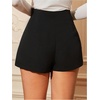 image:imageMakeMeChic Womens Dressy Shorts Button High Waisted Warp Skirt Business Casual SkortsBlack