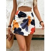 image:imageMakeMeChic Womens Floral Boho Shorts Twist Front Elastic Waist Summer Beach Vacation ShortsFloral Print White