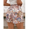 image:imageMakeMeChic Womens Floral Boho Shorts Twist Front Elastic Waist Summer Beach Vacation ShortsMulticolor