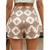 image:imageMakeMeChic Womens Floral Boho Shorts Twist Front Elastic Waist Summer Beach Vacation ShortsSquare Apricot