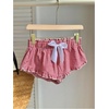 image:imageMakeMeChic Womens Gingham Plaid Shorts Bow Front Frill Trim Ruffle Y2K Mini Pajama ShortsRed