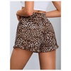 image:imageMakeMeChic Womens Gingham Ruffle Lounge Shorts Elastic High Waist Pajamas Boxer ShortsLeopard Multi N