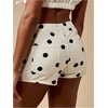 image:imageMakeMeChic Womens Polka Dots Denim Shorts Straight Leg Low Rise Summer Y2K Micro Mini JortBlack and White