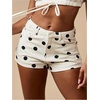 image:imageMakeMeChic Womens Polka Dots Denim Shorts Straight Leg Low Rise Summer Y2K Micro Mini JortBlack and White