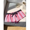 image:imageMakeMeChic Womens Polka Dots Striped Micro Shorts Drawstring Low Rise Cute Y2K Mini ShortsPink
