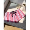 image:imageMakeMeChic Womens Polka Dots Striped Micro Shorts Drawstring Low Rise Cute Y2K Mini ShortsPink