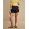 image:imageMakeMeChic Womens Satin Lace Shorts Summer Wide Leg Lounge Pajama Silk Mini ShortsBlack