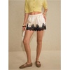 image:imageMakeMeChic Womens Satin Lace Shorts Summer Wide Leg Lounge Pajama Silk Mini ShortsMulticolor