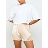 image:imageMakeMeChic Womens Satin Lace Shorts Y2k Mini Boxers Slip Shorts Lounge Bottoms StreetwearBeige