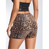 image:imageMakeMeChic Womens Sequin Shorts Sparkly Y2K Party Glitter Elastic Waist Mini ShortsLeopard Multi
