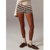 image:imageMakeMeChic Womens Striped Micro Shorts Low Rise Y2K Summer Cute Booty ShortsBrown Apricot