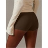 image:imageMakeMeChic Womens Striped Micro Shorts Low Rise Y2K Summer Cute Booty ShortsCoffee Brown