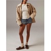 image:imageMakeMeChic Womens Striped Micro Shorts Low Rise Y2K Summer Cute Booty ShortsDark Blue