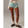 image:imageMakeMeChic Womens Striped Micro Shorts Low Rise Y2K Summer Cute Booty ShortsLight Green