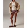 image:imageMakeMeChic Womens Striped Micro Shorts Low Rise Y2K Summer Cute Booty ShortsPink Brown