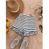 image:imageMakeMeChic Womens Striped Mini Shorts Low Waist Ruffle Summer Vacation ShortsBlack and White