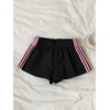 image:imageMakeMeChic Womens Striped Summer Shorts Workout Running Shorts Mini Micro Sweat Track Shorts Gym Athletic WearBlack