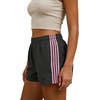 image:imageMakeMeChic Womens Striped Summer Shorts Workout Running Shorts Mini Micro Sweat Track Shorts Gym Athletic WearBlack and Pink