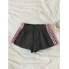 image:imageMakeMeChic Womens Striped Summer Shorts Workout Running Shorts Mini Micro Sweat Track Shorts Gym Athletic WearBlack and Pink