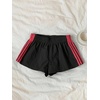 image:imageMakeMeChic Womens Striped Summer Shorts Workout Running Shorts Mini Micro Sweat Track Shorts Gym Athletic WearBlack and Red