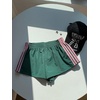 image:imageMakeMeChic Womens Striped Summer Shorts Workout Running Shorts Mini Micro Sweat Track Shorts Gym Athletic WearGreen