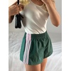 image:imageMakeMeChic Womens Striped Summer Shorts Workout Running Shorts Mini Micro Sweat Track Shorts Gym Athletic WearGreen