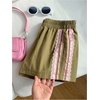 image:imageMakeMeChic Womens Striped Summer Shorts Workout Running Shorts Mini Micro Sweat Track Shorts Gym Athletic WearGreen Lace