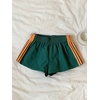 image:imageMakeMeChic Womens Striped Summer Shorts Workout Running Shorts Mini Micro Sweat Track Shorts Gym Athletic WearGreen and Yellow