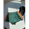 image:imageMakeMeChic Womens Striped Summer Shorts Workout Running Shorts Mini Micro Sweat Track Shorts Gym Athletic WearGreen and Yellow