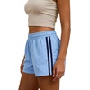image:imageMakeMeChic Womens Striped Summer Shorts Workout Running Shorts Mini Micro Sweat Track Shorts Gym Athletic WearLight Blue