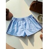 image:imageMakeMeChic Womens Striped Summer Shorts Workout Running Shorts Mini Micro Sweat Track Shorts Gym Athletic WearLight Blue