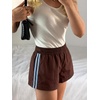 image:imageMakeMeChic Womens Striped Summer Shorts Workout Running Shorts Mini Micro Sweat Track Shorts Gym Athletic WearMulticolor