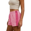 image:imageMakeMeChic Womens Striped Summer Shorts Workout Running Shorts Mini Micro Sweat Track Shorts Gym Athletic WearPink