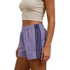 image:imageMakeMeChic Womens Striped Summer Shorts Workout Running Shorts Mini Micro Sweat Track Shorts Gym Athletic WearPurple