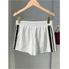 image:imageMakeMeChic Womens Striped Summer Shorts Workout Running Shorts Mini Micro Sweat Track Shorts Gym Athletic WearWhite Lace