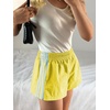 image:imageMakeMeChic Womens Striped Summer Shorts Workout Running Shorts Mini Micro Sweat Track Shorts Gym Athletic WearYellow