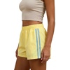image:imageMakeMeChic Womens Striped Summer Shorts Workout Running Shorts Mini Micro Sweat Track Shorts Gym Athletic WearYellow and Blue