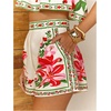image:imageMakeMeChic Womens Summer Boho Mini Shorts Floral Tropical Print High Waisted Hawaiian Micro ShortsMulticolor