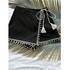 image:imageMakeMeChic Womens Summer Boho Mini Skirt Skorts Wrap Tie Knot Fringe Vacation ShortsBlack